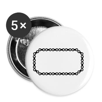 Bicycle symbol Customizable - Buttons large 2.2''/56 mm (5-pack) - white - Front