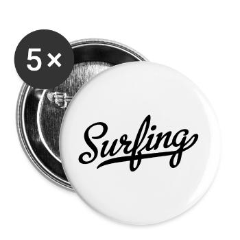Surfing - Buttons large 2.2''/56 mm (5-pack) - white - Front