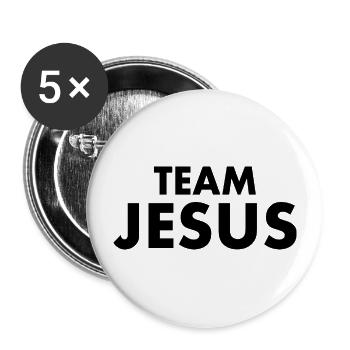 Team jesus - Buttons large 2.2''/56 mm (5-pack) - white - Front