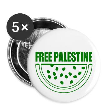 Free palestine watermelon melon - Buttons large 2.2''/56 mm (5-pack) - white - Front