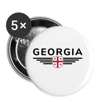 Georgia Design – Land of Contrasts - Buttons large 2.2''/56 mm (5-pack) - white - Front