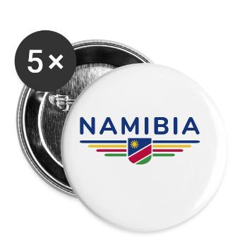 Namibia T-Shirt for Fans and Travelers - Buttons large 2.2''/56 mm (5-pack) - white - Front