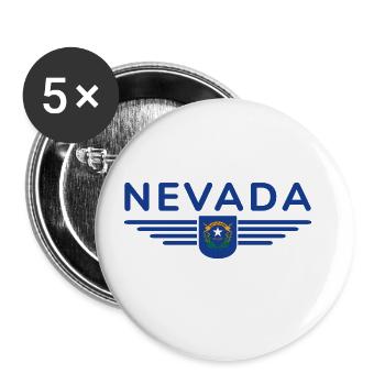 T-shirt Nevada Fan – Parfait pour les fans ! - Lot de 5 grands badges (56 mm) - blanc - Devant