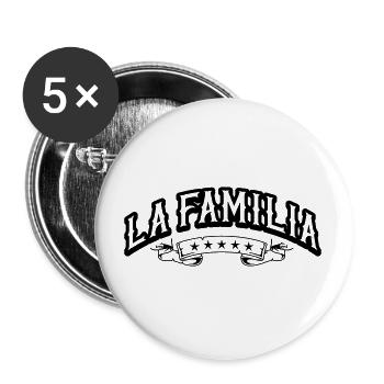 la familia - Buttons groß 56 mm (5er Pack) - Weiß - Vorne