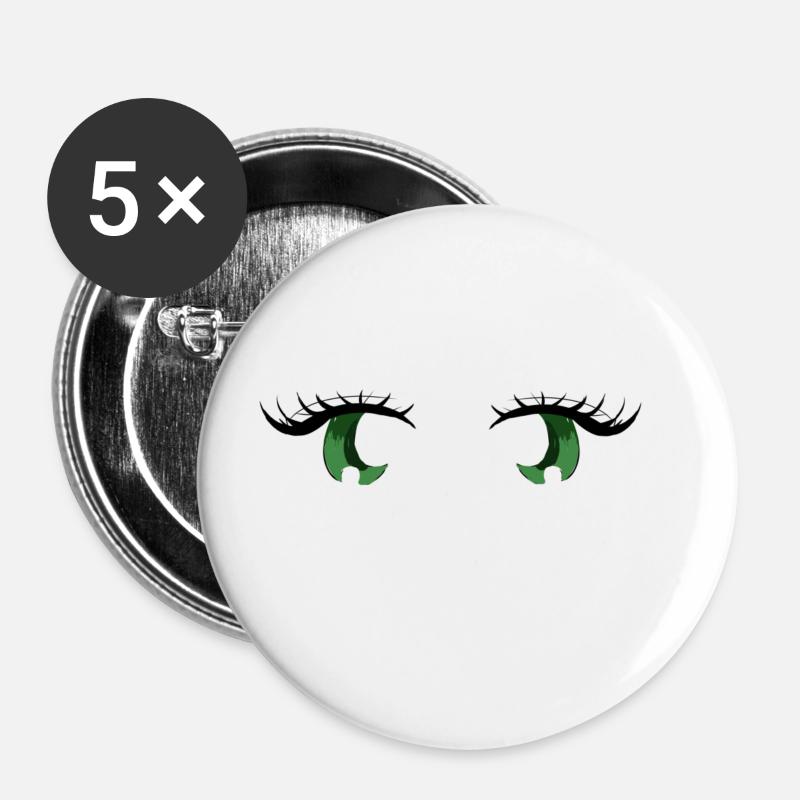 anime manga - Buttons large 2.2''/56 mm (5-pack) - white