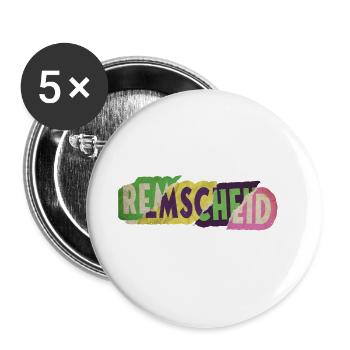 Remscheid Germany City Font Punk Retro - Buttons large 2.2''/56 mm (5-pack) - white - Front