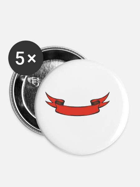 Banner - Buttons groß 56 mm (5er Pack) - Weiß