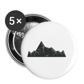 Berge - Buttons groß 56 mm (5er Pack) - Weiß - Vorne