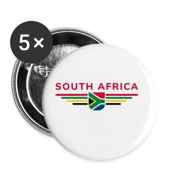 J’aime l’Afrique du Sud tenue T-Shirt Design Cadeau - Lot de 5 grands badges (56 mm) - blanc - Devant
