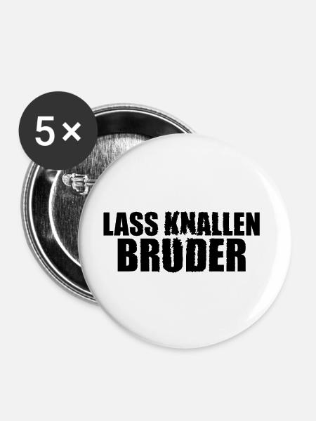 Silvester - Buttons groß 56 mm (5er Pack) - Weiß