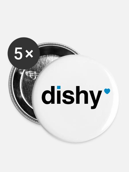 dishy! - Buttons large 2.2''/56 mm (5-pack) - white
