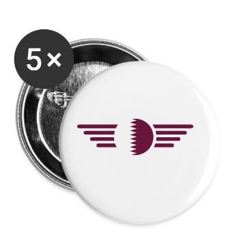 Qatar Style Design T-Shirt - Buttons large 2.2''/56 mm (5-pack) - white - Front
