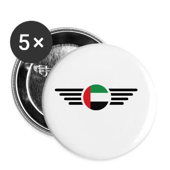 United Arab Emirates Style Design T-Shirt - Buttons large 2.2''/56 mm (5-pack) - white - Front
