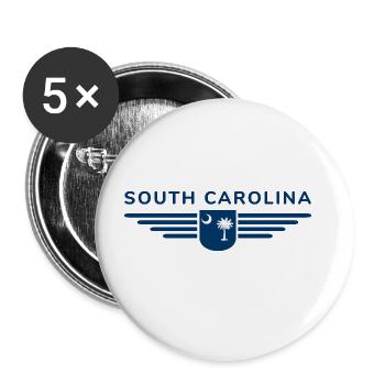 South Carolina Fan T-Shirt – For real fans! - Buttons large 2.2''/56 mm (5-pack) - white - Front