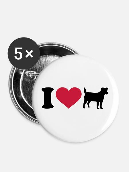 dog - Buttons large 2.2''/56 mm (5-pack) - white