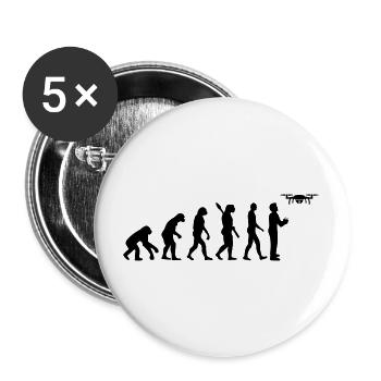 Drohne - Buttons groß 56 mm (5er Pack) - Weiß - Vorne