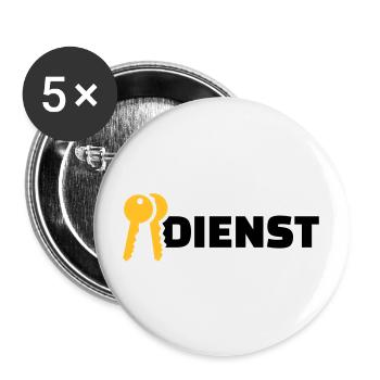 Schlüsseldienst - Buttons groß 56 mm (5er Pack) - Weiß - Vorne