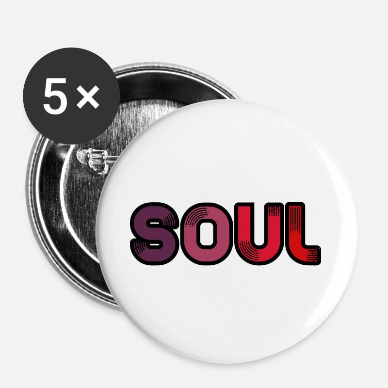 Soul - Buttons large 2.2''/56 mm (5-pack) - white