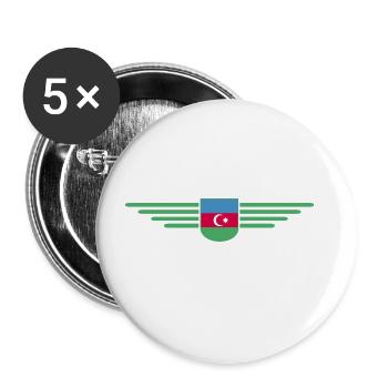 Azerbaijan Design – For Fans & Travelers - Buttons large 2.2''/56 mm (5-pack) - white - Front
