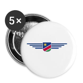 Namibia T-Shirt for Fans and Travelers - Buttons large 2.2''/56 mm (5-pack) - white - Front