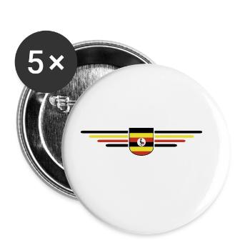 Uganda T-Shirt for Explorers - Buttons large 2.2''/56 mm (5-pack) - white - Front
