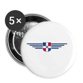 République dominicaine T-Shirt Design - Lot de 5 grands badges (56 mm) - blanc - Devant