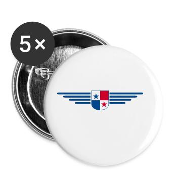 Panama T-Shirt Design - Buttons groß 56 mm (5er Pack) - Weiß - Vorne
