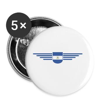 Nicaragua T-Shirt Design - Buttons groß 56 mm (5er Pack) - Weiß - Vorne