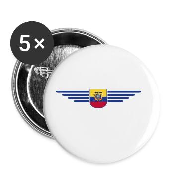 Ecuador Fans T-Shirt Design - Buttons large 2.2''/56 mm (5-pack) - white - Front