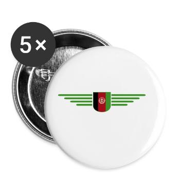 Afghanistan Design – Fierté et culture - Lot de 5 grands badges (56 mm) - blanc - Devant