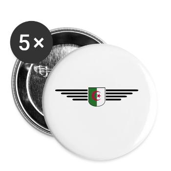 Algeria Design – Pride of North Africa - Buttons large 2.2''/56 mm (5-pack) - white - Front