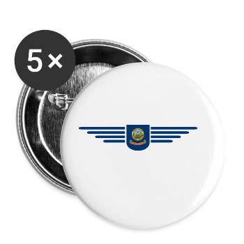 Idaho Fan T-Shirt – Nature & Adventure - Buttons large 2.2''/56 mm (5-pack) - white - Front