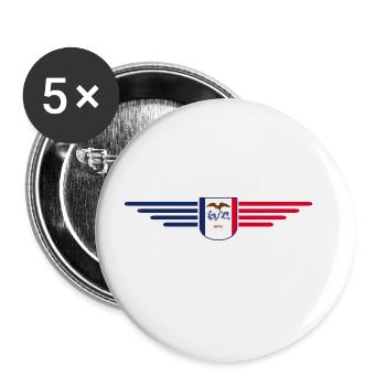 Iowa Fan T-Shirt – Your State! - Buttons large 2.2''/56 mm (5-pack) - white - Front
