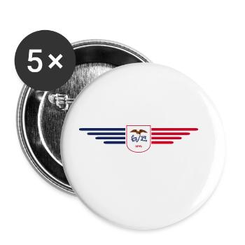 Iowa Fan T-Shirt – Your State! - Buttons large 2.2''/56 mm (5-pack) - white - Front