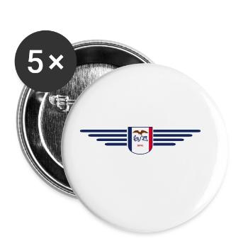 Iowa Fan T-Shirt – Your State! - Buttons large 2.2''/56 mm (5-pack) - white - Front