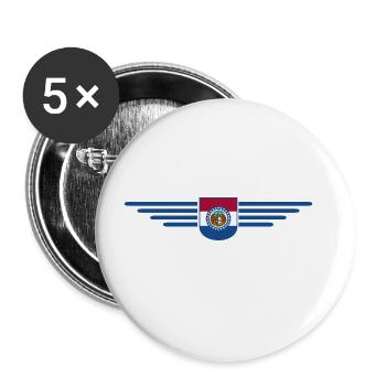 Missouri Fan T-Shirt – Must-Have pour les fans ! - Lot de 5 grands badges (56 mm) - blanc - Devant
