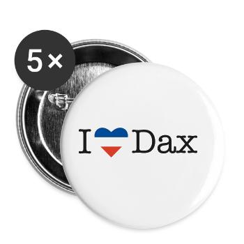 I love Dax - Buttons groß 56 mm (5er Pack) - Weiß - Vorne