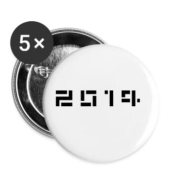 Year of Birth Birthday Born In - Made in 2014 - Buttons large 2.2''/56 mm (5-pack) - white - Front