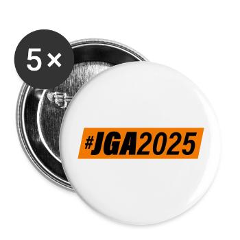 Jga 2025 Junggesellenabschied - Buttons groß 56 mm (5er Pack) - Weiß - Vorne
