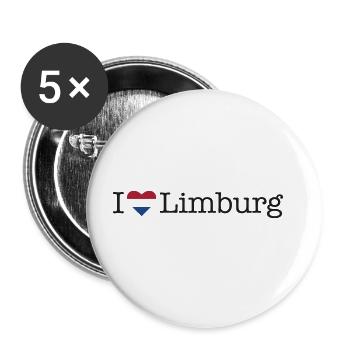 I love Limburg - Buttons large 2.2''/56 mm (5-pack) - white - Front