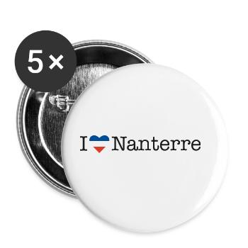 I love Nanterre - Buttons groß 56 mm (5er Pack) - Weiß - Vorne
