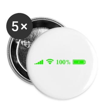 Internet - Buttons large 2.2''/56 mm (5-pack) - white - Front