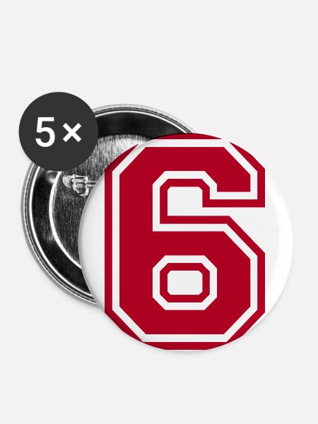 6 - Buttons groß 56 mm (5er Pack) - Weiß
