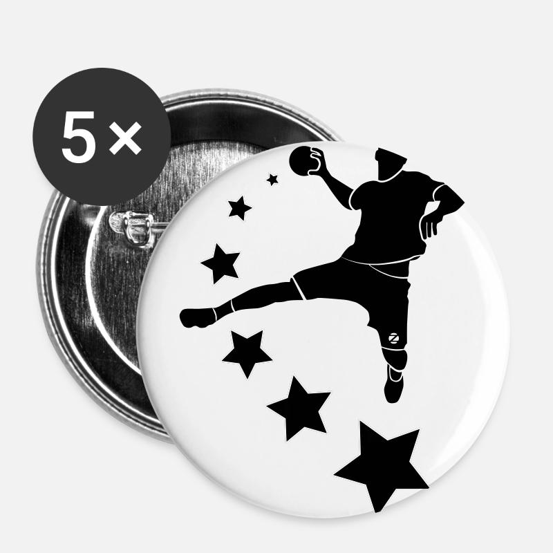 STARS - Buttons large 2.2''/56 mm (5-pack) - white