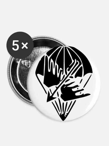 Airborne Ranger - Buttons groß 56 mm (5er Pack) - Weiß