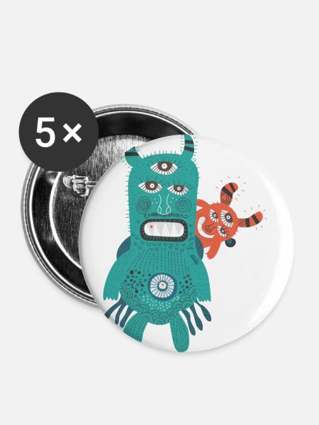hallowee n581 - Buttons groß 56 mm (5er Pack) - Weiß