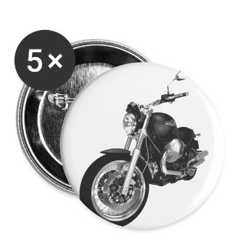 Motorrad - Buttons groß 56 mm (5er Pack) - Weiß - Vorne
