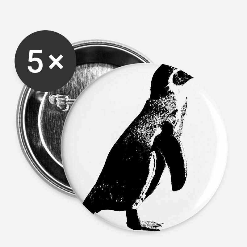 penguin - Buttons large 2.2''/56 mm (5-pack) - white