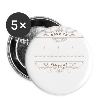 Limited Edition 1965 Aged To Perfection - Buttons groß 56 mm (5er Pack) - Weiß - Vorne