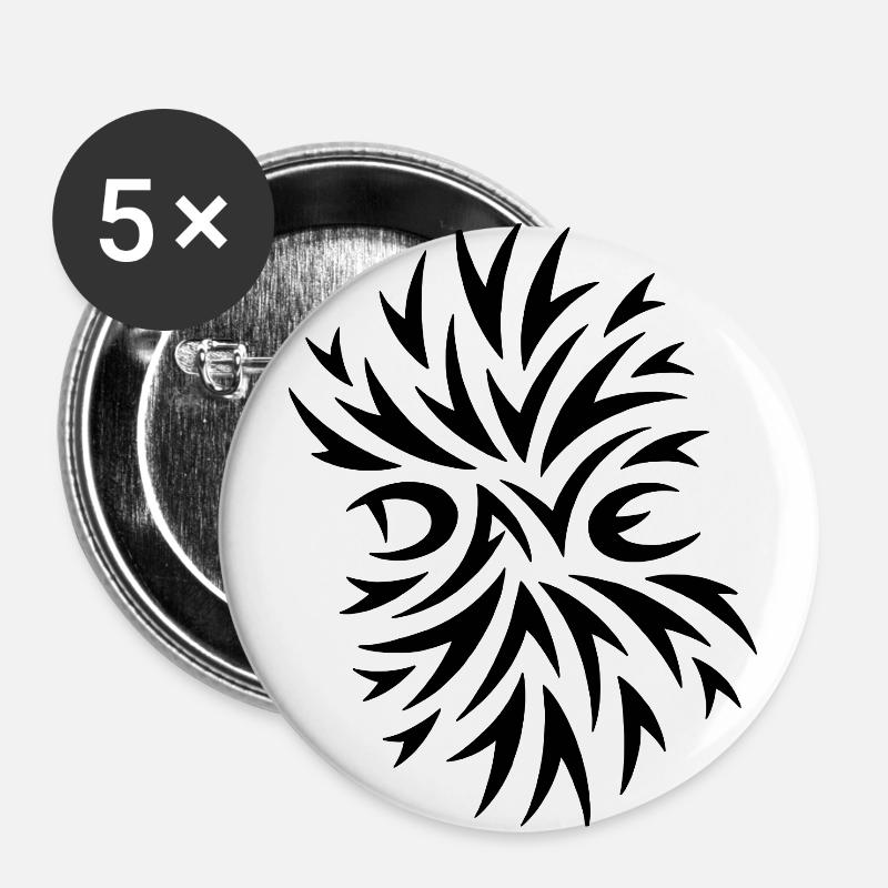 Dave - Buttons groß 56 mm (5er Pack) - Weiß
